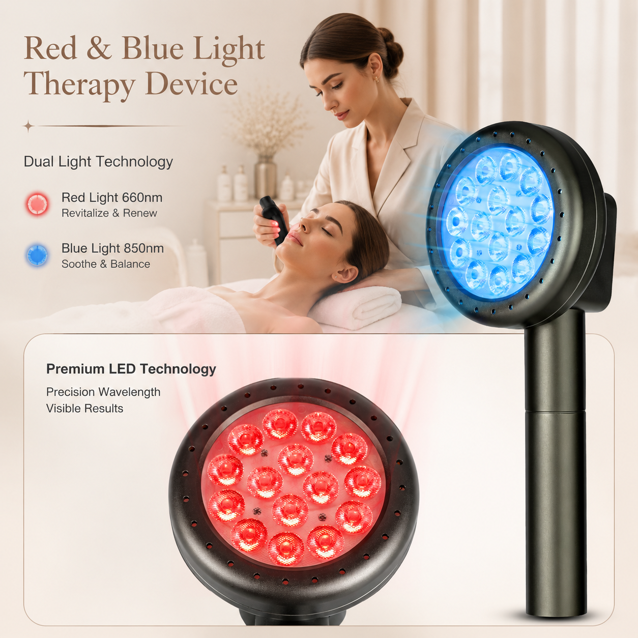 Handheld Red Light Beauty Device