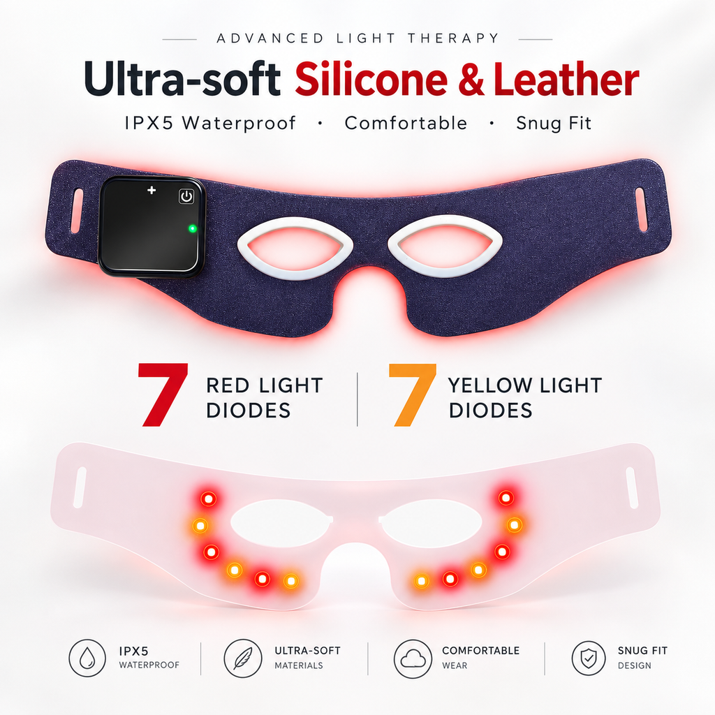 Wireless Red Light Therapy Eye Mask LED Eye Care Mask Skincare