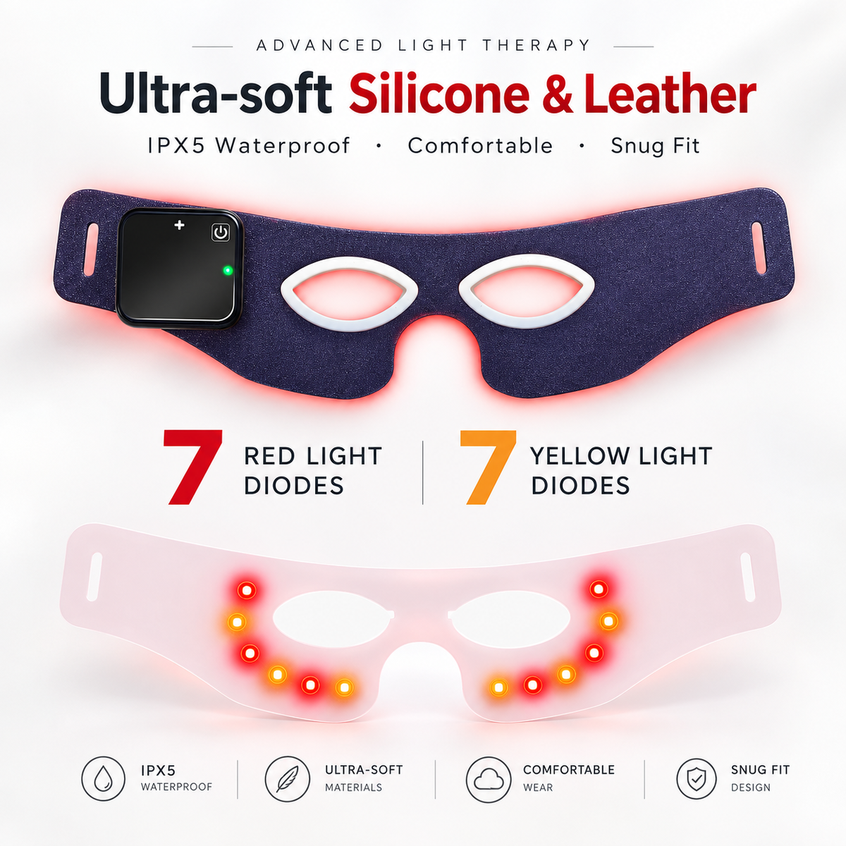Wireless Red Light Therapy Eye Mask LED Eye Care Mask Skincare