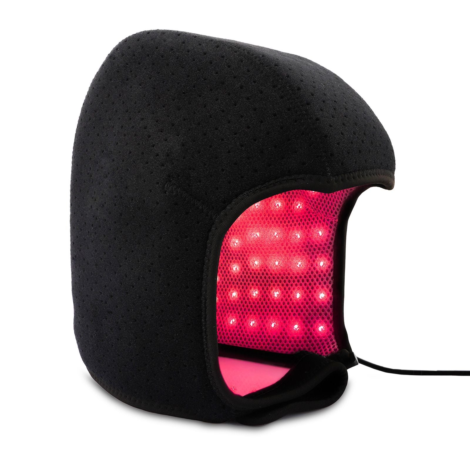 Wearable red and blue LED light therapy cap, flexible light hat for home scalp wellness care