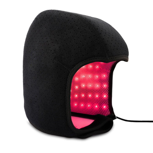 Wearable red and blue LED light therapy cap, flexible light hat for home scalp wellness care